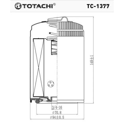 Лот: 20925376. Фото: 1. Фильтр масляный TC-1377 TOTACHI... Двигатель и элементы двигателя