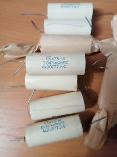 Лот: 25850317. Фото: 1. Конденсаторы К73-14 0.047мкФ 4кВ... Конденсаторы
