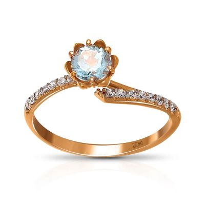 Лот: 23835240. Фото: 1. Кольцо TALANT из золота с топазом... Кольца, перстни