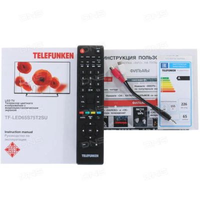 Лот: 16766255. Фото: 1. 65 дюймов | 4К | Smart TV | Telefunken... Телевизоры
