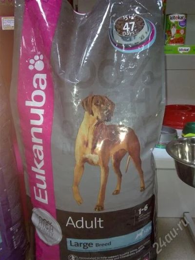 Лот: 2329877. Фото: 1. Eukanuba для взрослых собак крупных... Корма