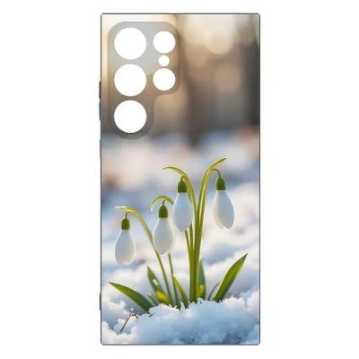 Лот: 25134868. Фото: 1. Чехол Krutoff Soft Case "Подснежники... Чехлы, бамперы