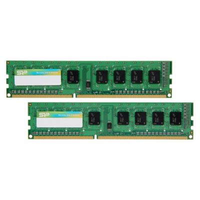 Лот: 10277420. Фото: 1. 8gb(2x4gb) DDR3 Silicon Power... Оперативная память