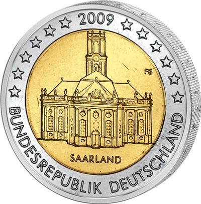 Лот: 3008299. Фото: 1. Германия. 2 евро. 2009 год. Четвёртая... Германия и Австрия