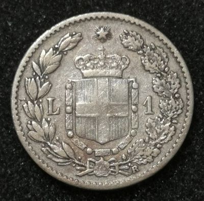 Лот: 23521654. Фото: 1. 1 лира 1899 года. Италия. Умберто... Европа