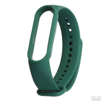 Лот: 16914125. Фото: 1. Ремешок для Xiaomi Mi Band 5 темно-зеленый... Смарт-часы, фитнес-браслеты, аксессуары