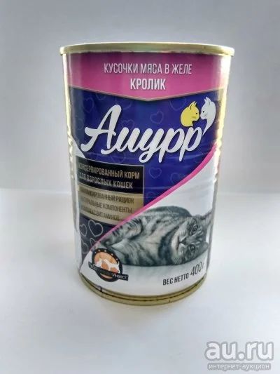 Лот: 14702246. Фото: 1. Амурр Кролик 400г конс. корм для... Корма
