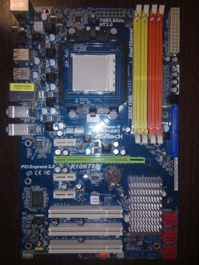 Лот: 4690909. Фото: 1. Материнская плата ASRock K10N78D... Материнские платы