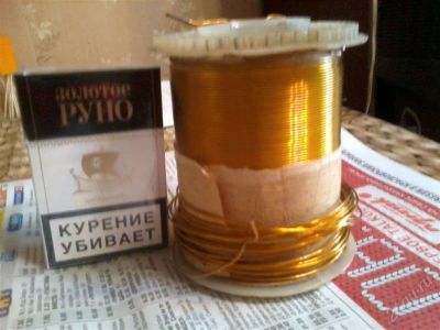 Лот: 2804013. Фото: 1. Провод омедненный на катушке. Провода, кабели