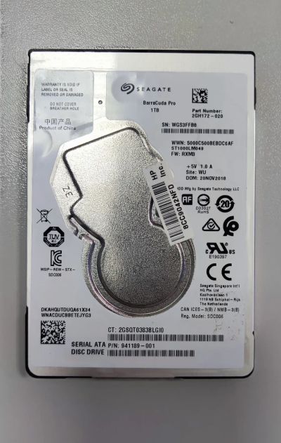 Лот: 21007137. Фото: 1. Жесткий диск Seagate BarraCuda... Жёсткие диски (HDD)