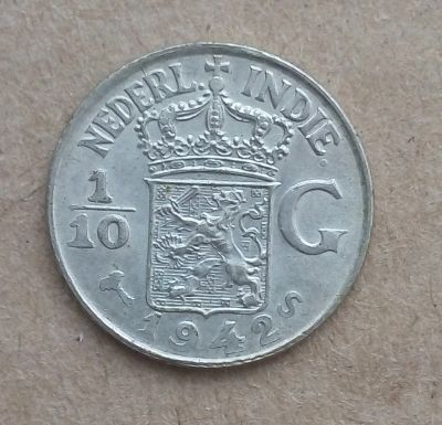 Лот: 18896674. Фото: 1. Нидерландская Индия. 1/10 гульдена... Азия