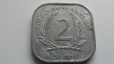 Лот: 5377302. Фото: 1. Великобритания Карибы 2 цента. Великобритания и острова