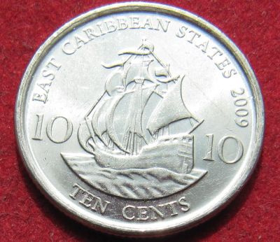 Лот: 19004114. Фото: 1. Восточные Карибы 10 центов, 2009... Остальные страны