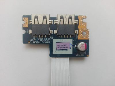 Лот: 11131118. Фото: 1. Плата с портами usb ноутбука Acer... Платы расширения, контроллеры, доп. порты
