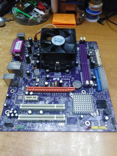 Лот: 25002579. Фото: 1. Материнская плата ECS GeForce... Материнские платы