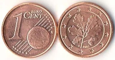 Лот: 4081823. Фото: 1. Германия. 1 евроцент, 2002 г... Германия и Австрия