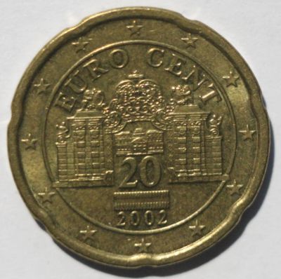 Лот: 7523428. Фото: 1. 20 евроцентов 2002 год. Австрия. Германия и Австрия