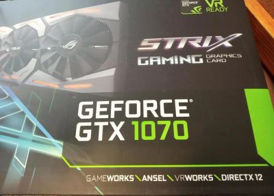 Лот: 13524667. Фото: 1. Asus Strix gtx 1070 Strix-GTX1070-O8G-gaming... Видеокарты