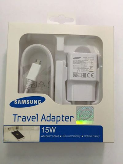 Лот: 10727844. Фото: 1. Набор СЗУ 1USB Samsung S6+кабель... Дата-кабели, переходники