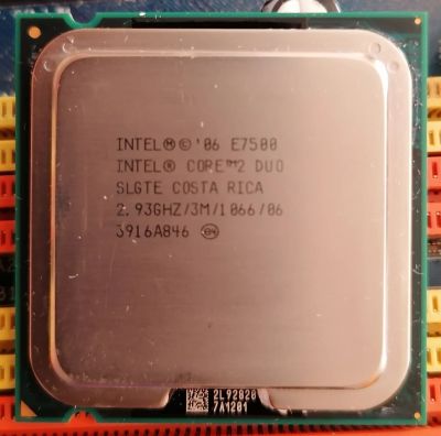 Лот: 16814415. Фото: 1. Процессор Intel Core 2 Duo E7500... Процессоры