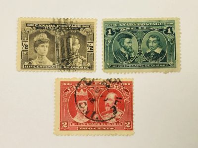 Лот: 23963856. Фото: 1. 300 лет Квебеку: Принц и принцесса... Марки