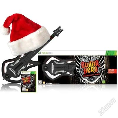 Лот: 873390. Фото: 1. Xbox360 Гитара + игра "Guitar... Аксессуары для игровых приставок, консолей, геймпады