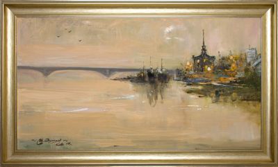 Лот: 25678639. Фото: 1. Картина Данилова И. С. "Речной... Произведения