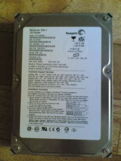 Лот: 91341. Фото: 1. HDD Seagate Barracuda 120Gb 7200... Жёсткие диски (HDD)