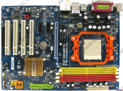 Лот: 2998706. Фото: 1. GigaByte GA-M52L-S3 Socket AM2... Материнские платы