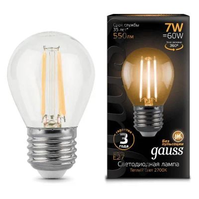 Лот: 24451440. Фото: 1. Светодиодные лампы Gauss Filament... Лампочки