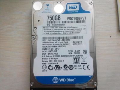 Лот: 5162032. Фото: 1. Жесткий диск ноутбучный 2,5" WD... Жёсткие диски (HDD)