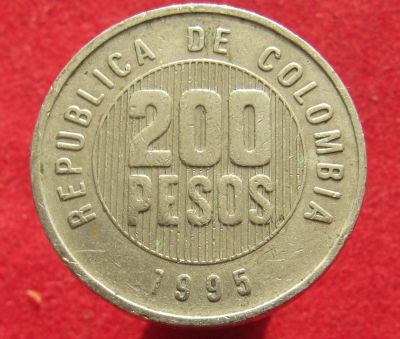Лот: 15526356. Фото: 1. Колумбия 200 песо, 1995г. Остальные страны