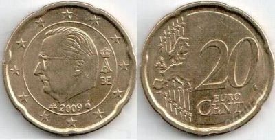 Лот: 1480971. Фото: 1. 20 евроцентов Бельгия 2009. Европа