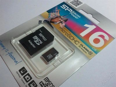 Лот: 1450526. Фото: 1. MicroSD/ SDHC 16 GB Карта памяти... Карты памяти