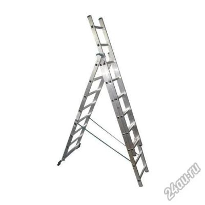 Лот: 4563207. Фото: 1. Лестница 309E 3х-секционная... Стремянки, подмости, строительные леса