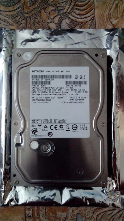 Лот: 6917950. Фото: 1. HDD 500 Gb SATA-II Hitachi HDS721050CLA362... Жёсткие диски (HDD)