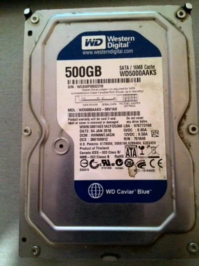 Лот: 10547300. Фото: 1. Western Digital WD5000AAKS. Жёсткие диски (HDD)