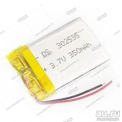 Лот: 18862703. Фото: 1. Аккумулятор 302535 3,7V 350mah. Аккумуляторы