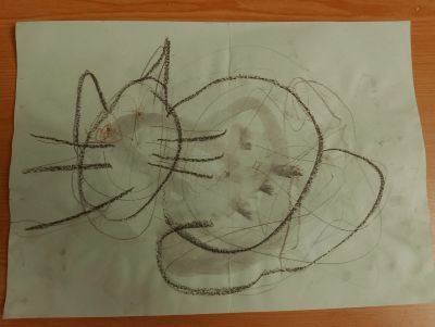 Лот: 25797444. Фото: 1. Рисунок ребенка с аутизмом. Рисунки, эскизы