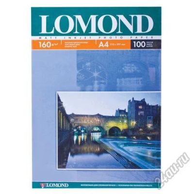Лот: 5542318. Фото: 1. Бумага Lomond матовая А4, 160... Фотобумага, плёнка