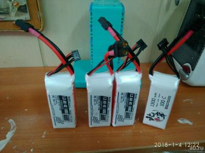 Лот: 10849377. Фото: 1. Lipo аккумулятор. Li-po. 4s 1300mah... Квадрокоптеры