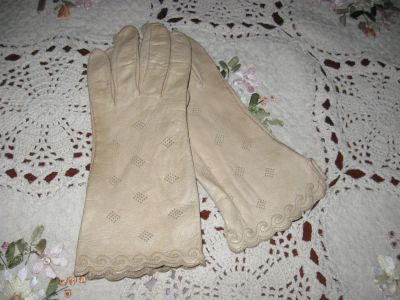 Лот: 6081327. Фото: 1. Перчатки винтажные женские кожа... Перчатки, варежки, митенки