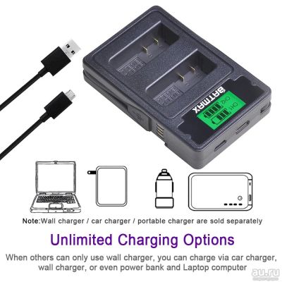 Лот: 17971164. Фото: 1. Зарядное устройство USB для 2x... Аккумуляторы, зарядные