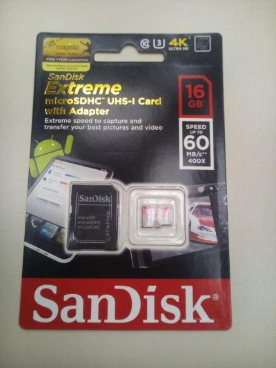 Лот: 6939868. Фото: 1. MicroSD Sandisk 16gb class 10... Карты памяти