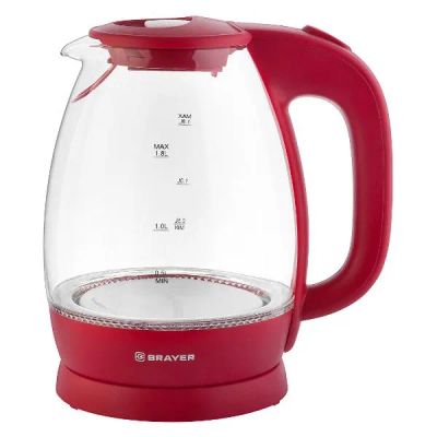 Лот: 24492683. Фото: 1. Электрический чайник Brayer BR1045RD. Чайники, кофемашины, кулеры