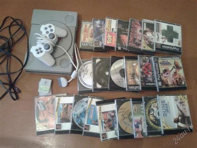 Лот: 2039084. Фото: 1. Sony PlayStation +22 диска +карта... Игровые приставки, консоли