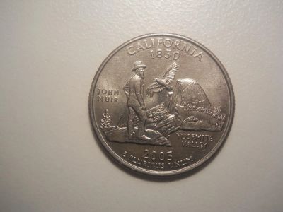 Лот: 5296550. Фото: 1. 25 центов США (квотер). Штат Калифорния... Америка