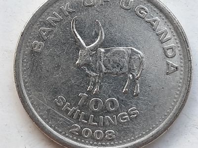 Лот: 25638963. Фото: 1. Монета Уганды 100 шиллингов, 2008. Африка