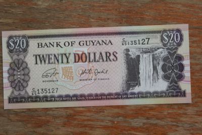 Лот: 21759295. Фото: 1. Гайана 20 долларов 2018 года... Америка