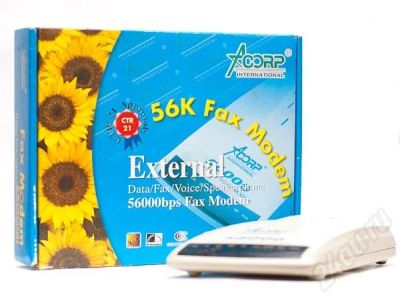 Лот: 164039. Фото: 1. Факс-модем Acorp M-56EMSF (внешний... Проводные модемы